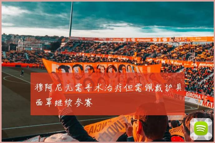 穆阿尼无需手术治疗但需佩戴护具面罩继续参赛